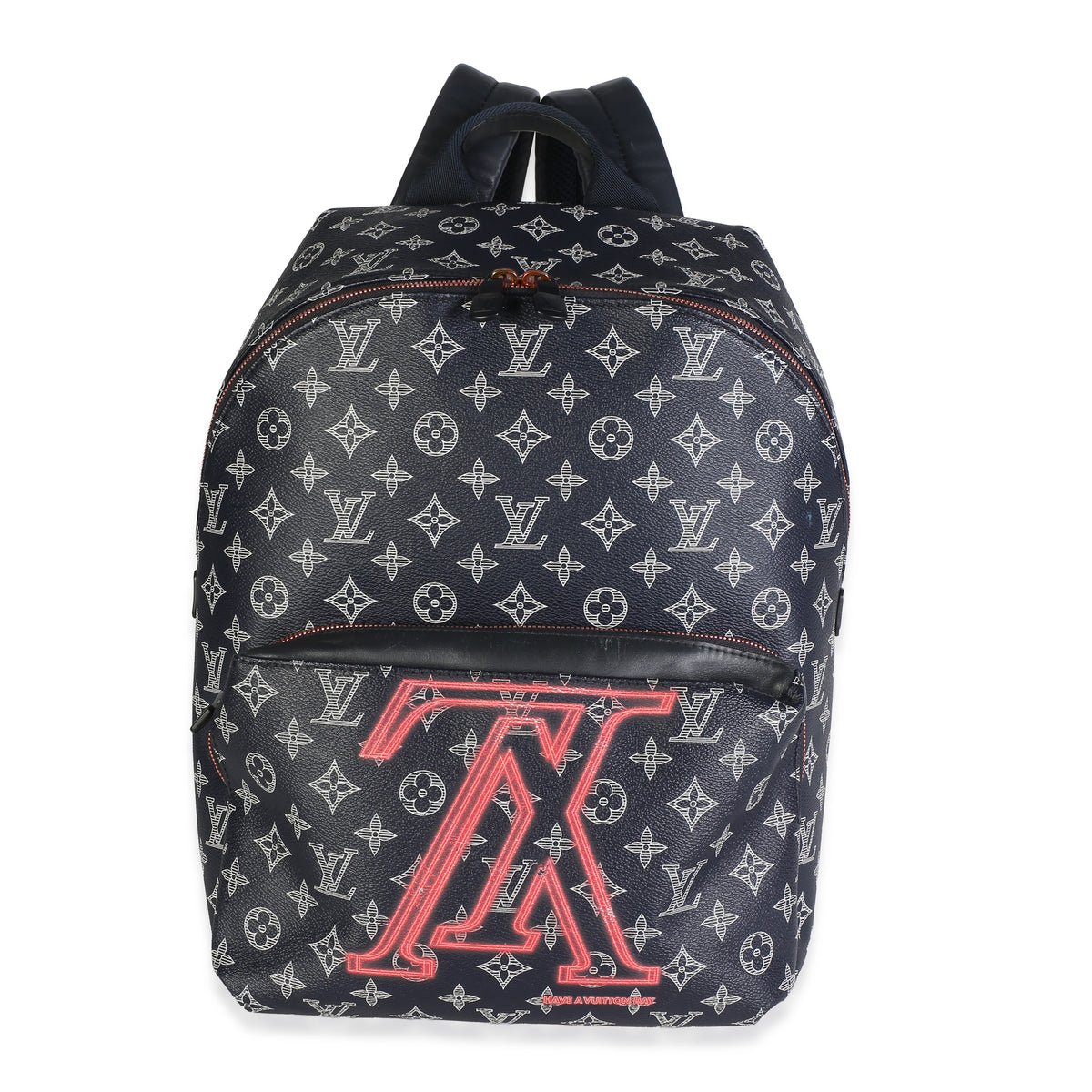 Navy Ink Monogram Upside Down Apollo Backpack