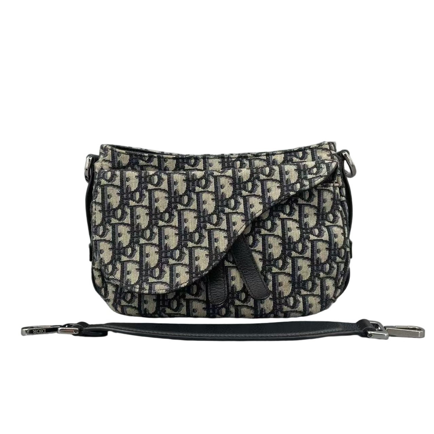 Oblique Canvas Soft Saddle Bag