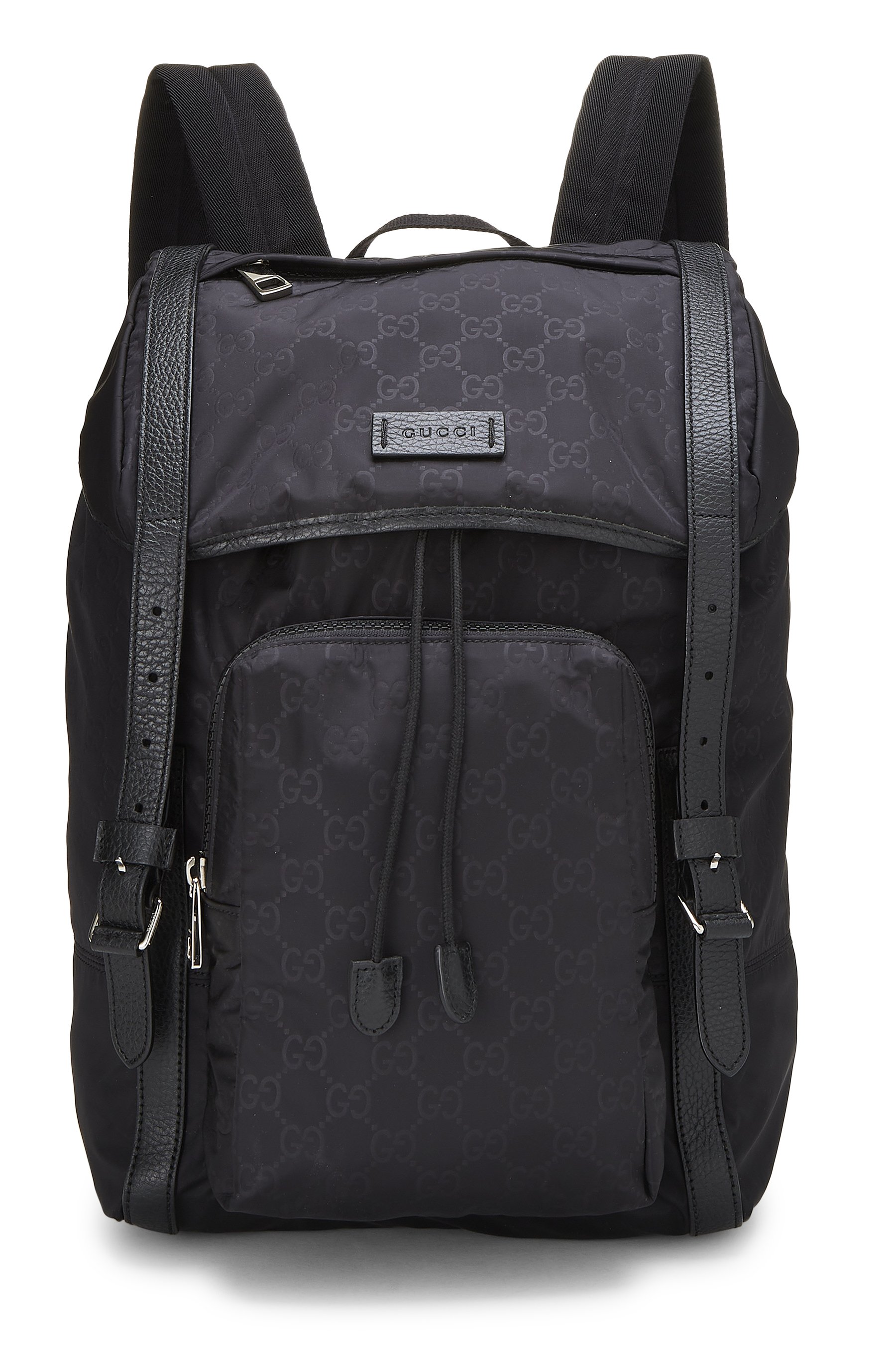 Black GG Nylon Backpack