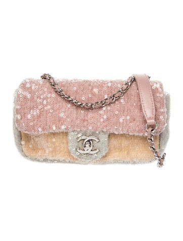 Sequin Small Waterfall Flap Bag