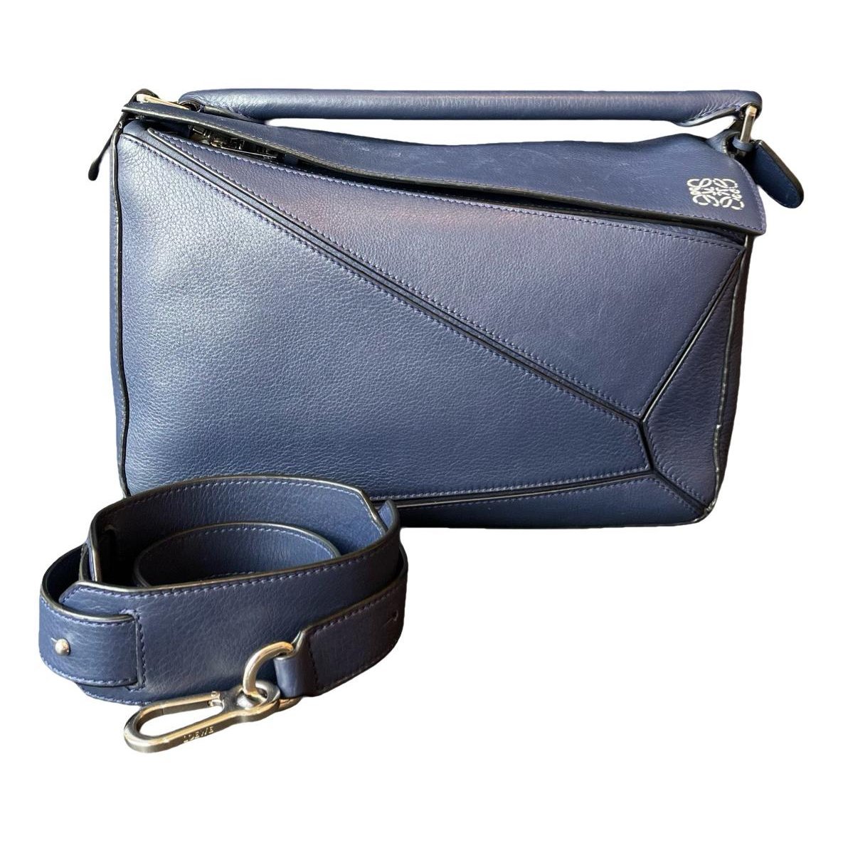 Puzzle leather handbag