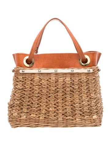Straw Top Handle Bag