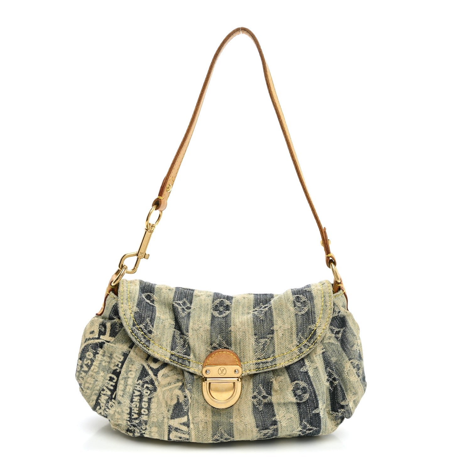 Louis Vuitton Denim Raye Mini Pleaty