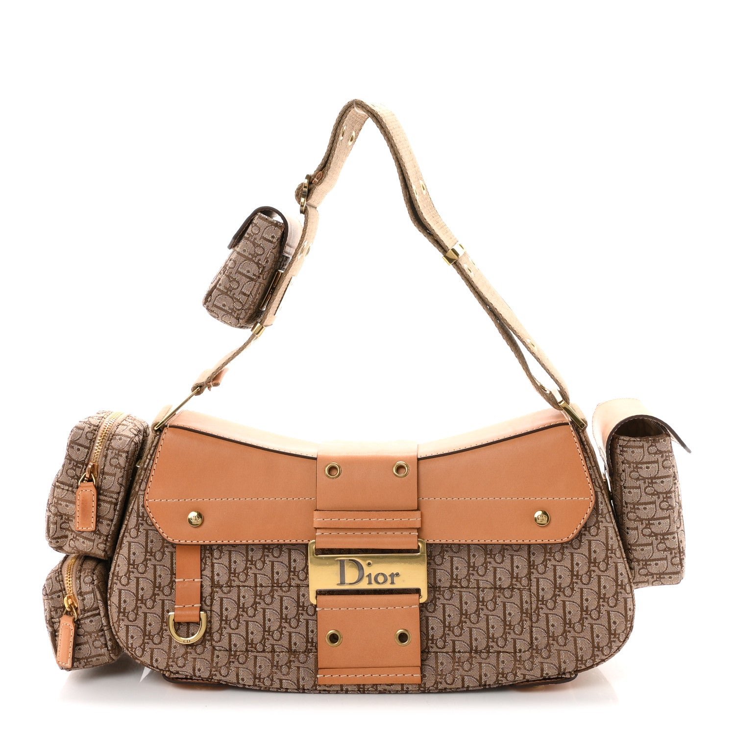 Christian Dior Calfskin Monogram Street Chic Columbus Beige