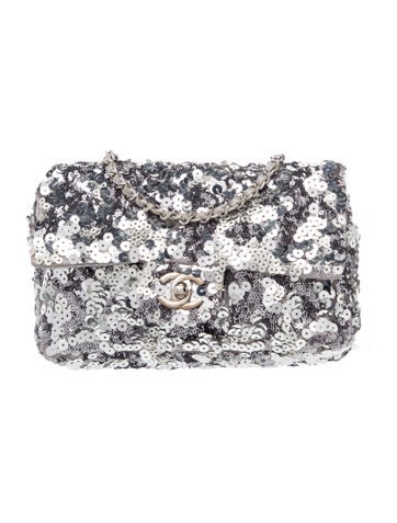 Classic Sequin Rectangular Mini Flap Bag