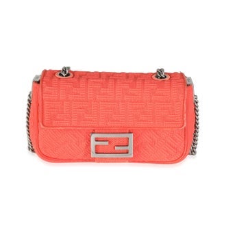 Fendi Zucca FF Tulipano Midi Chain Baguette