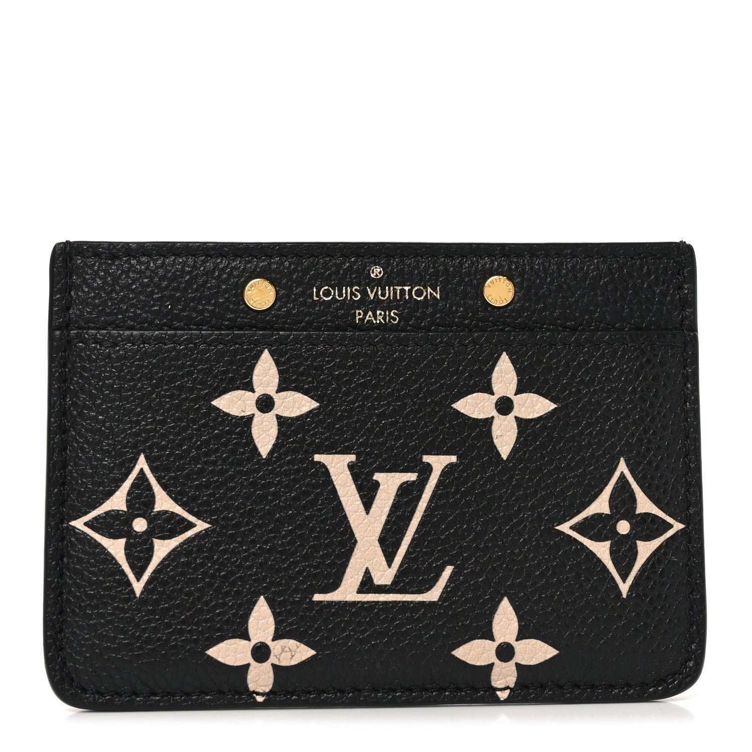 Louis Vuitton Empreinte Monogram Giant Card Holder Black Beige