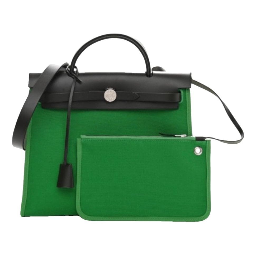 Hermes Herbag Handbag Bambou Vache Leather