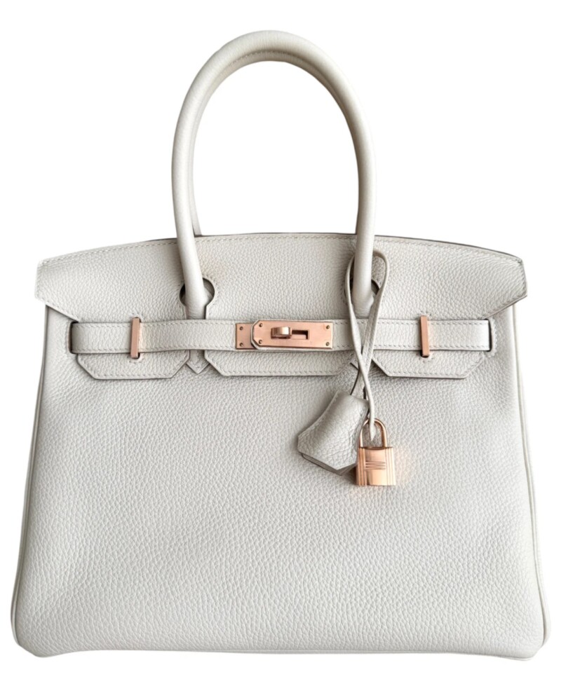 Craie Togo Birkin 30 Rose Gold Hardware, 2020