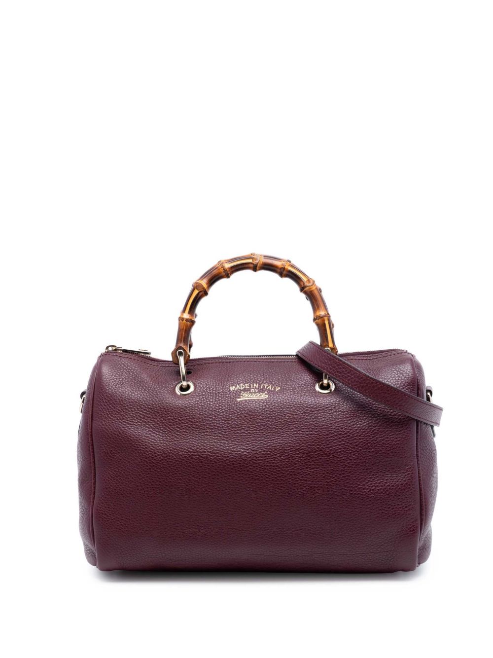 2016-2026 Medium Calfskin Bamboo Shopper Boston Bag satchel