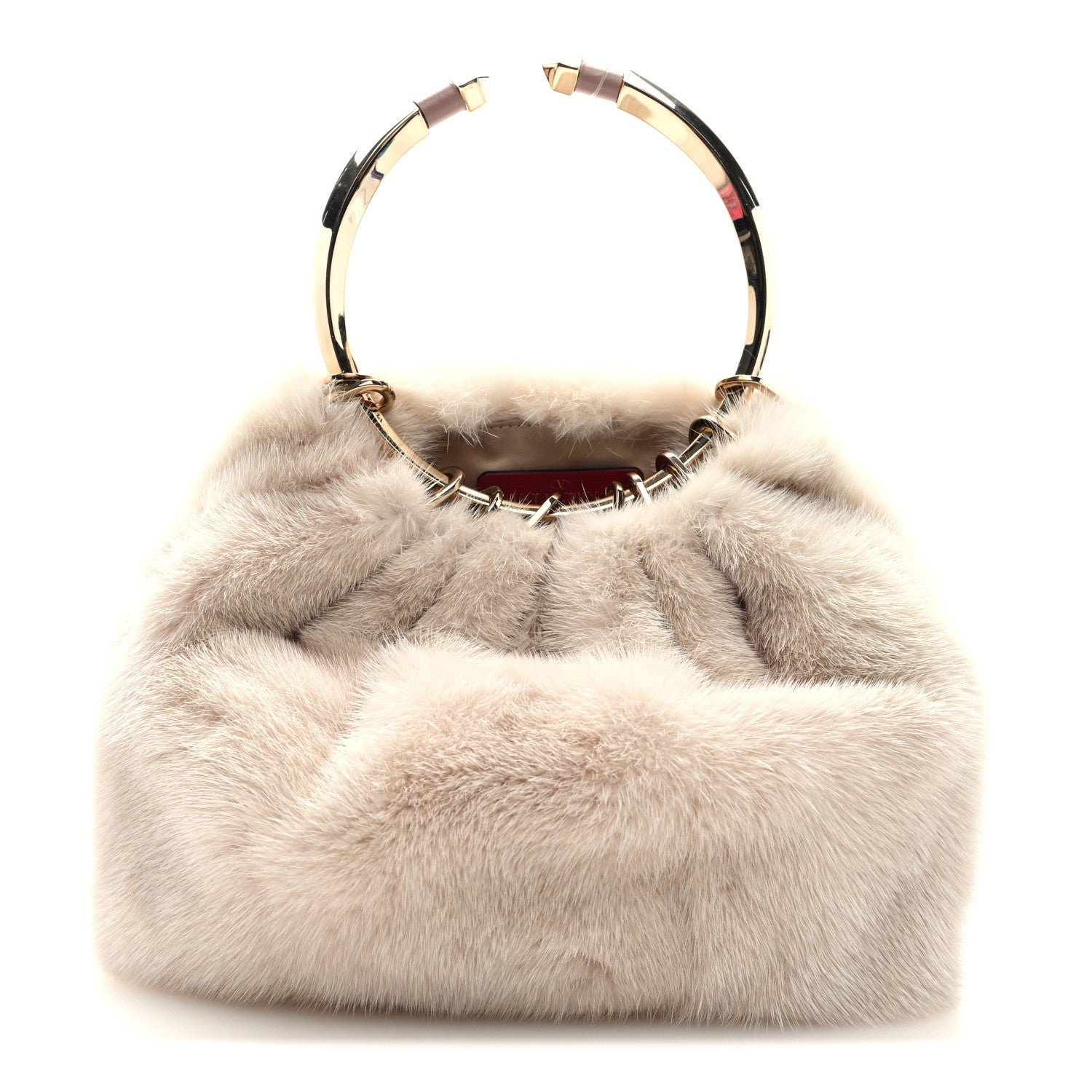 Valentino Garavani Valentino Garavani Mink Fur Clutch Pink