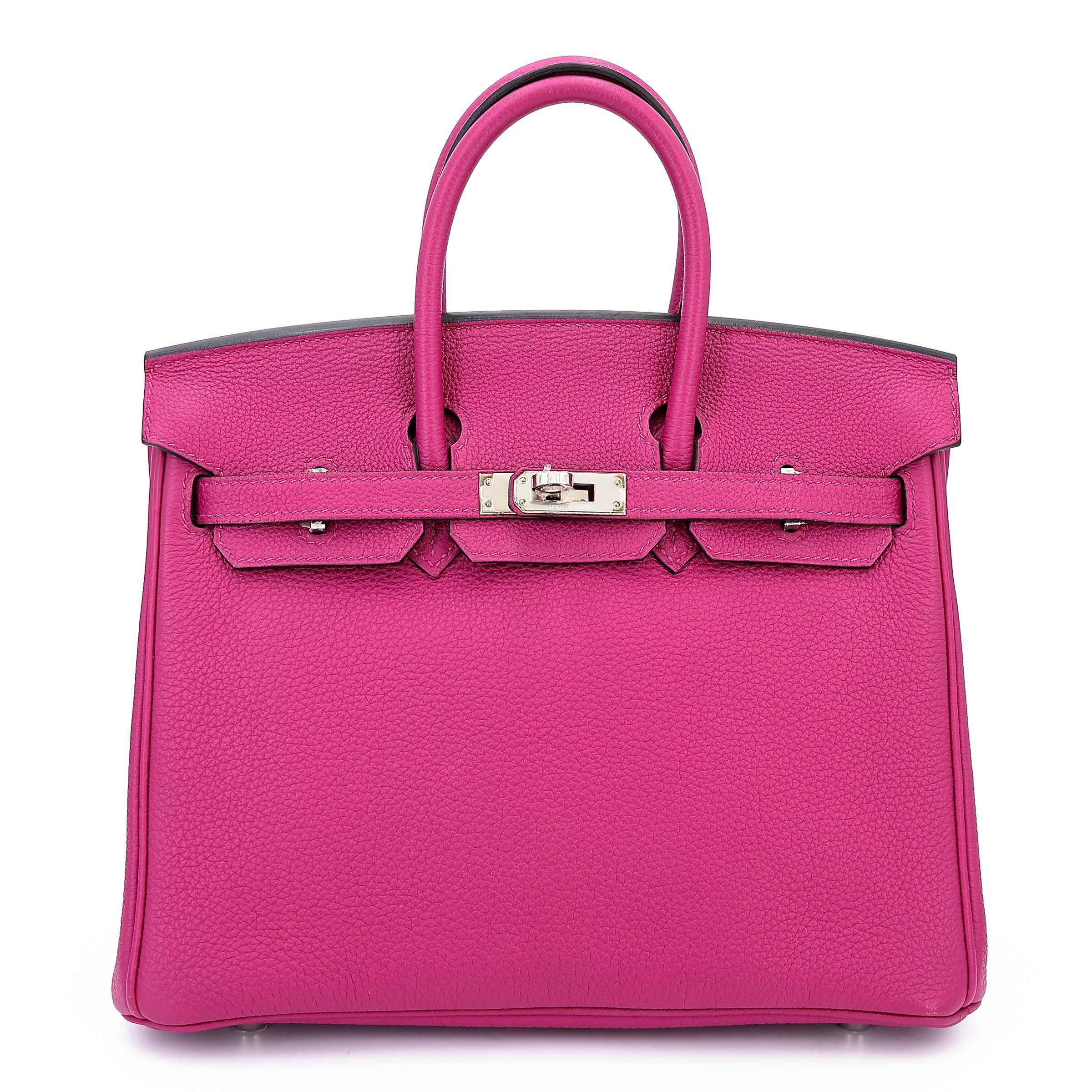 Very Good ( Rank A) HERMÈS Birkin 25 Rose Purple (L3) Togo Palladium hardware C (2018)