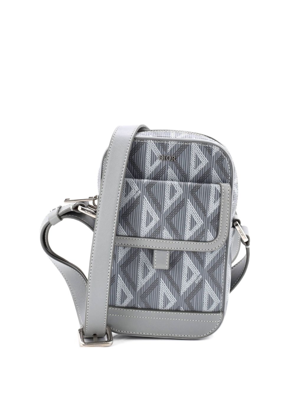 Hit the Road Messenger Bag CD Diamond Coated Canvas and Leather crossbody bag