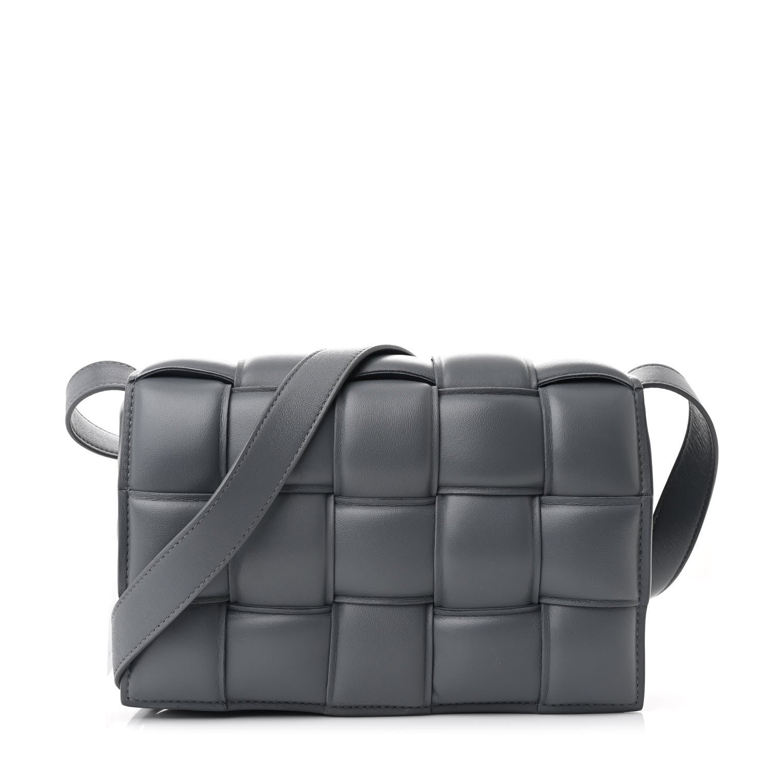 Bottega Veneta Nappa Maxi Intreccio Padded Cassette Crossbody Bag Thunder