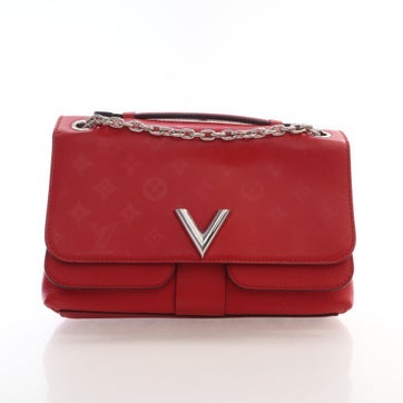 Calfskin Monogram Cuir Plume Ecume Very Chain Bag