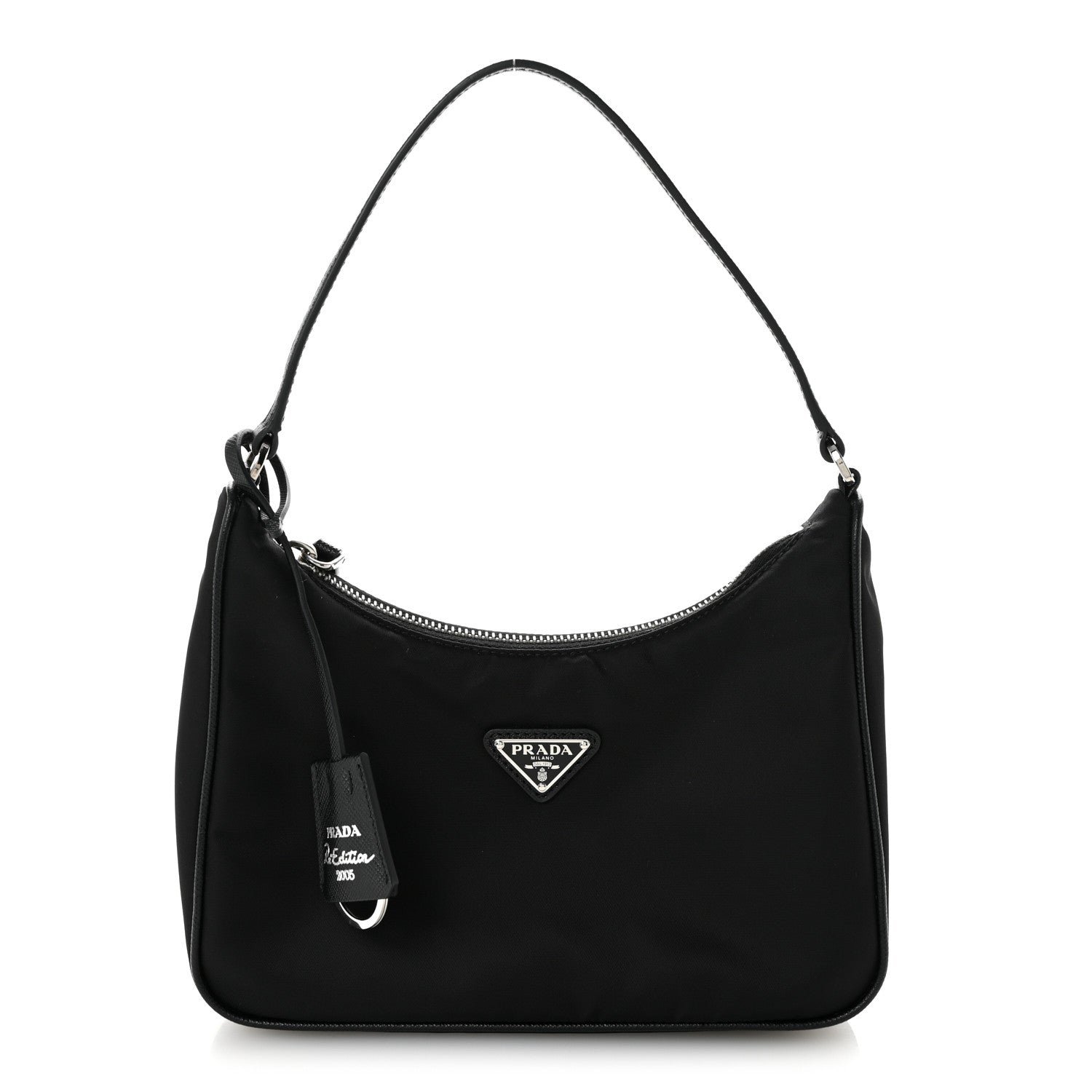 Prada Tessuto Nylon Saffiano Mini Re-Edition 2005 Bag Black