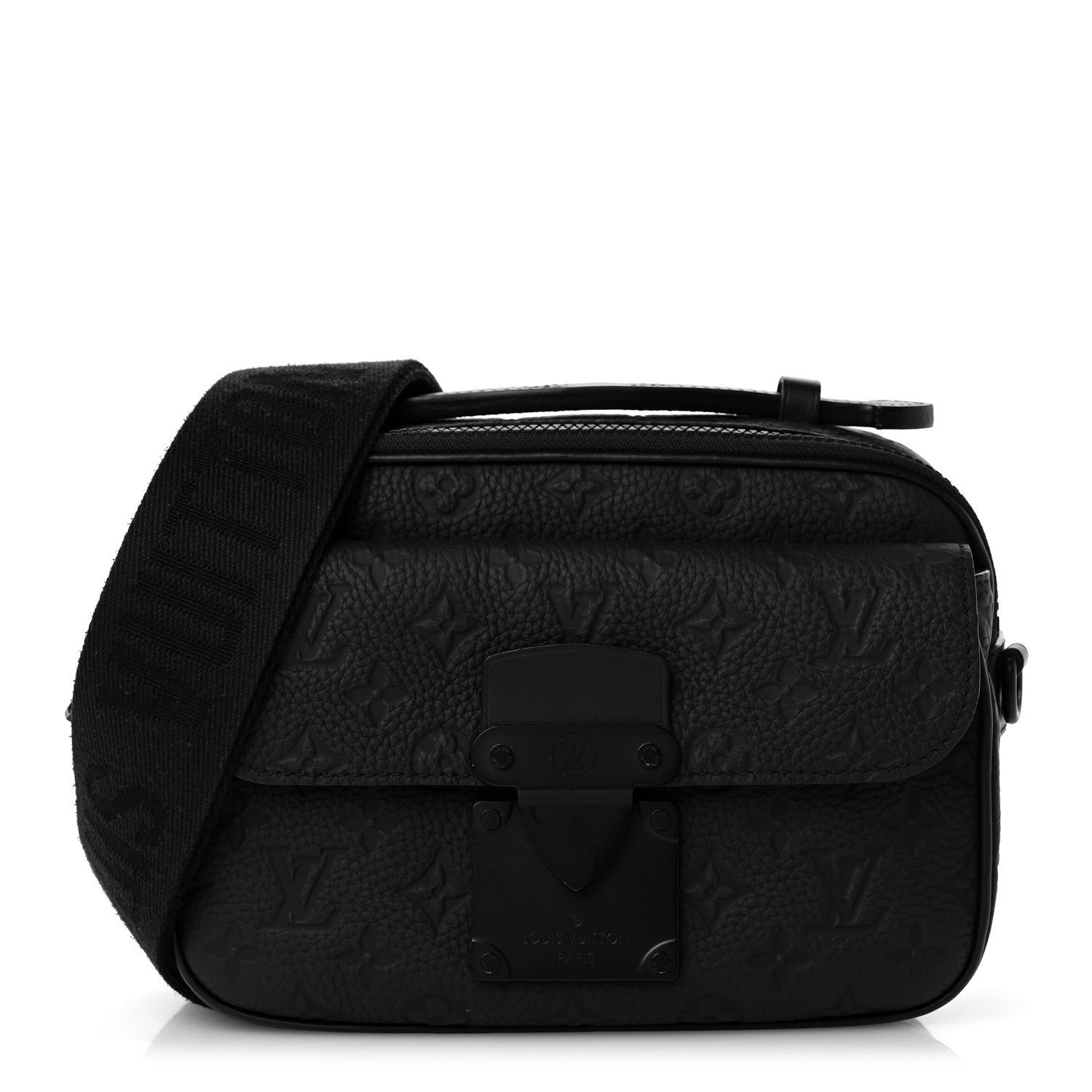Louis Vuitton Taurillon Monogram S Lock Messenger Black