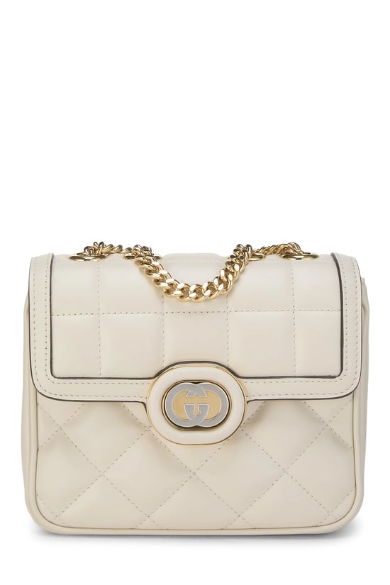 White Calfskin Deco Mini