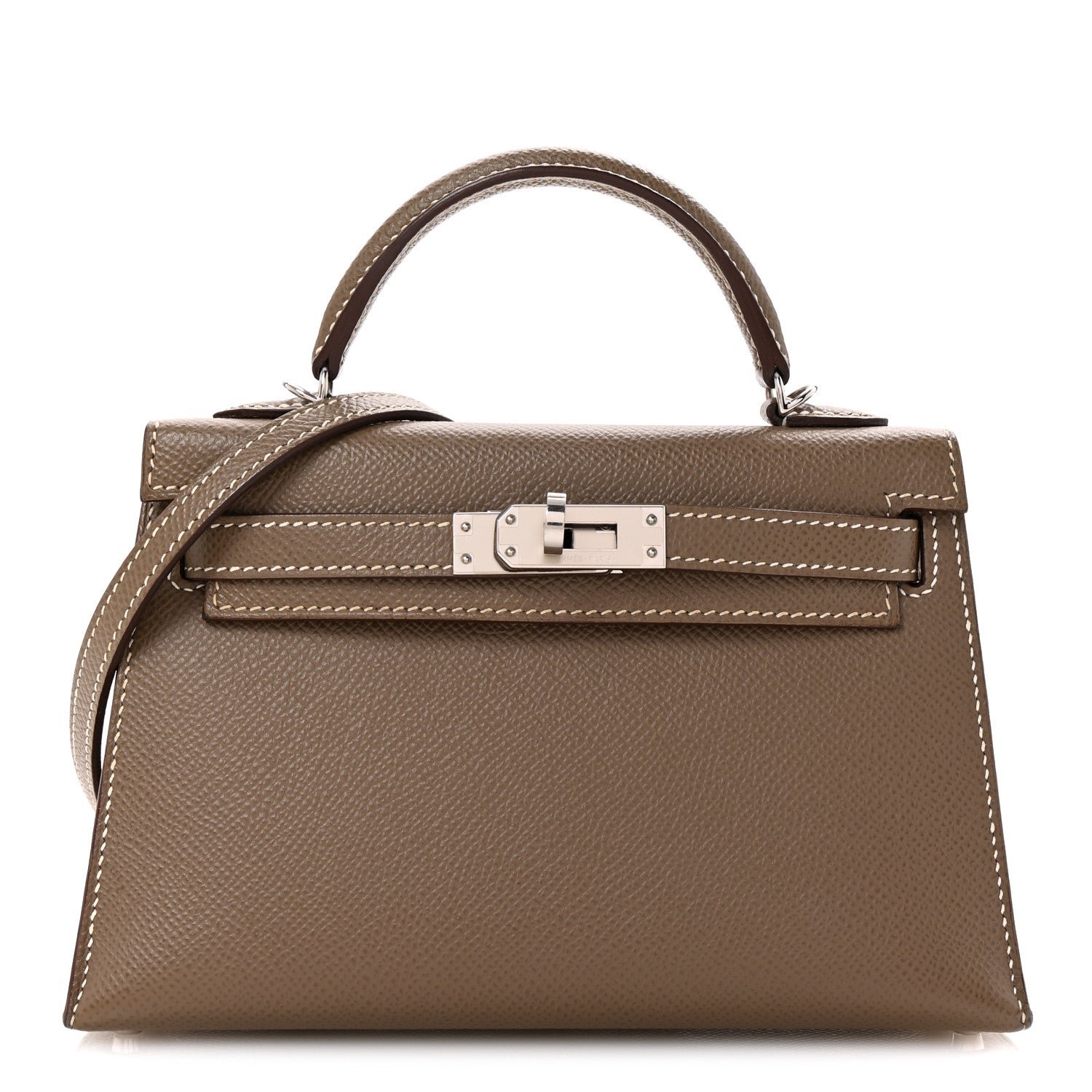 Hermes Epsom Mini Kelly Sellier 20 Etoupe