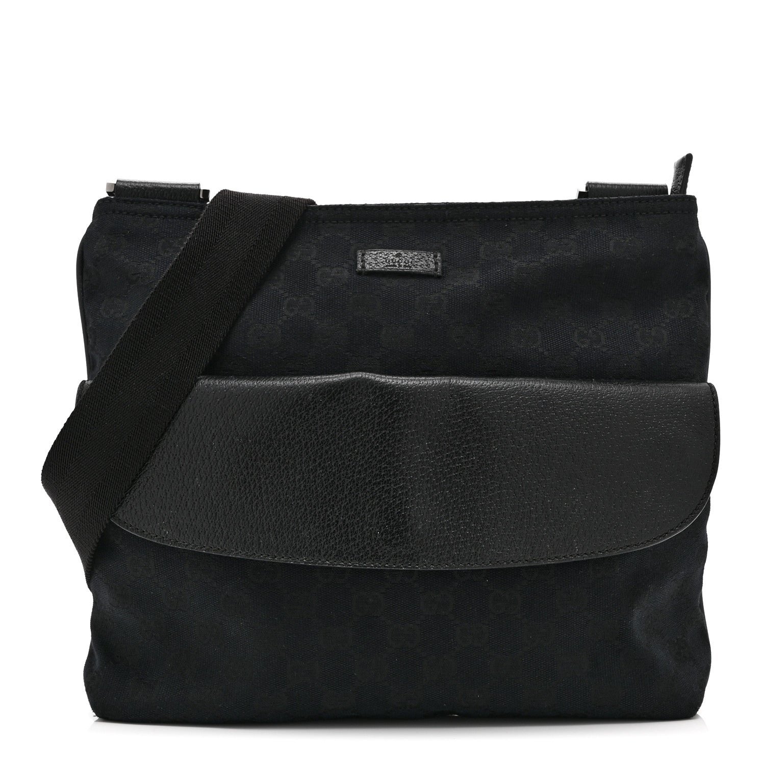 Gucci Monogram Signature Web Small Messenger Black