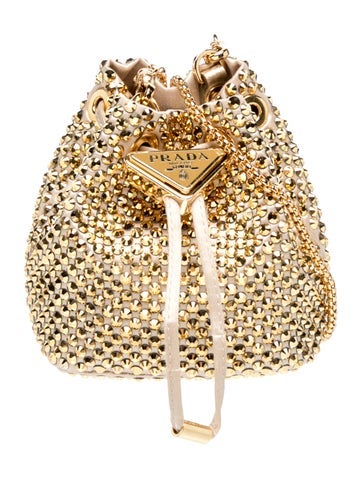 Enameled Metal Triangle Bucket Bag