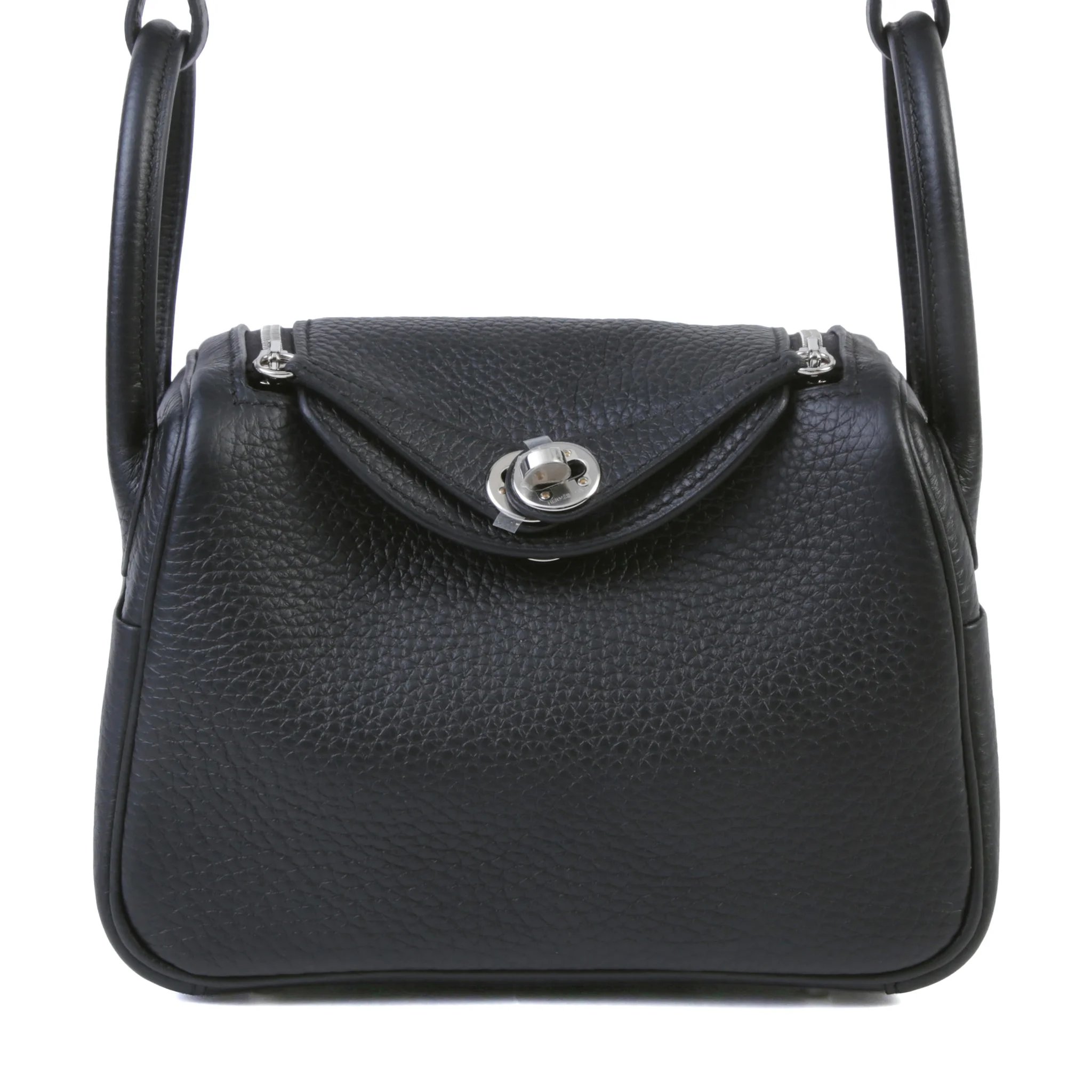 Brand New ( Rank N ) HERMÈS Mini Lindy Noir (89) Clemence Palladium hardware G (2026)