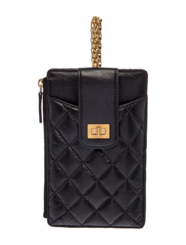 Quilted Reissue Phone Holder With Chain
