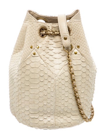 Snakeskin Bucket Bag