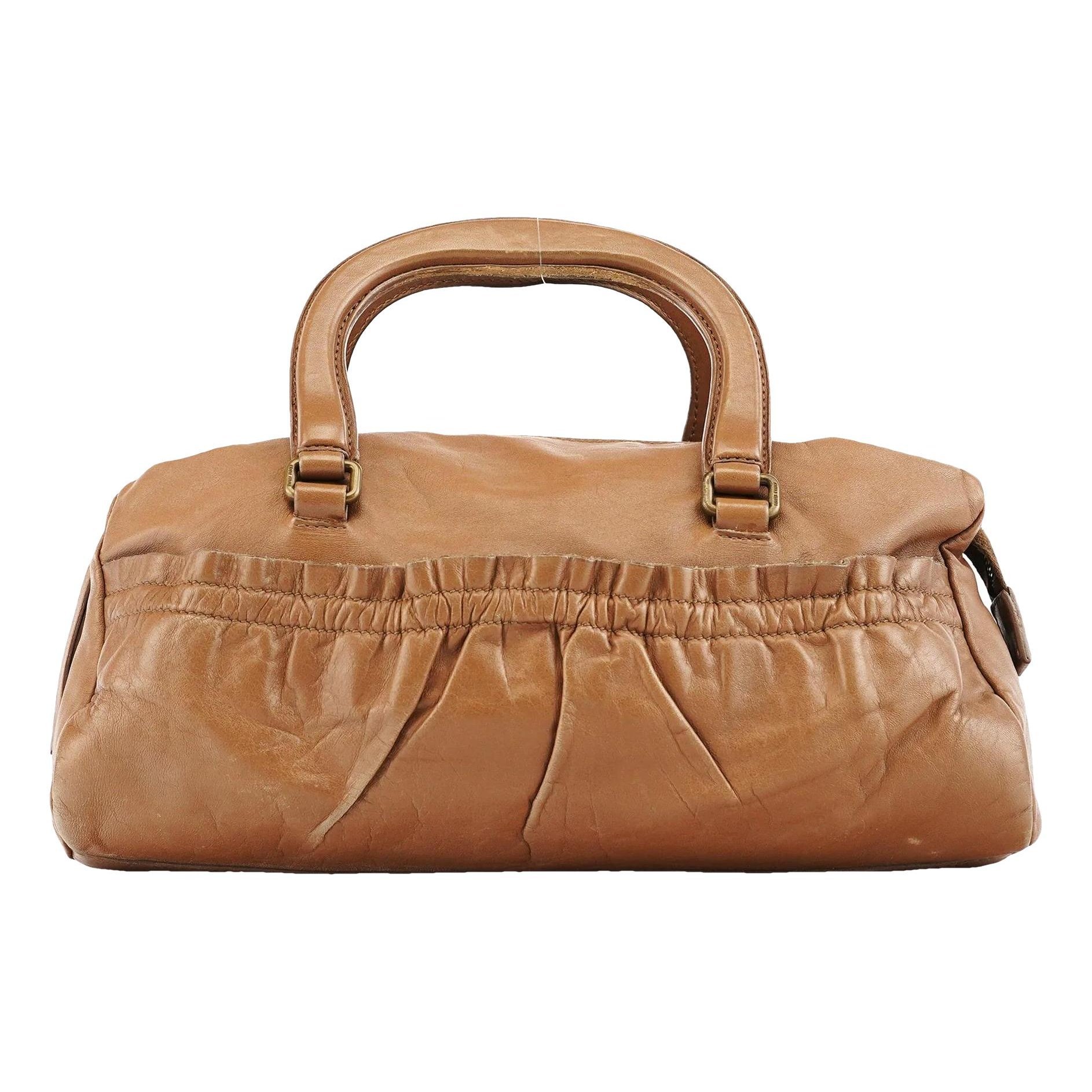 Pocket leather bowling bag