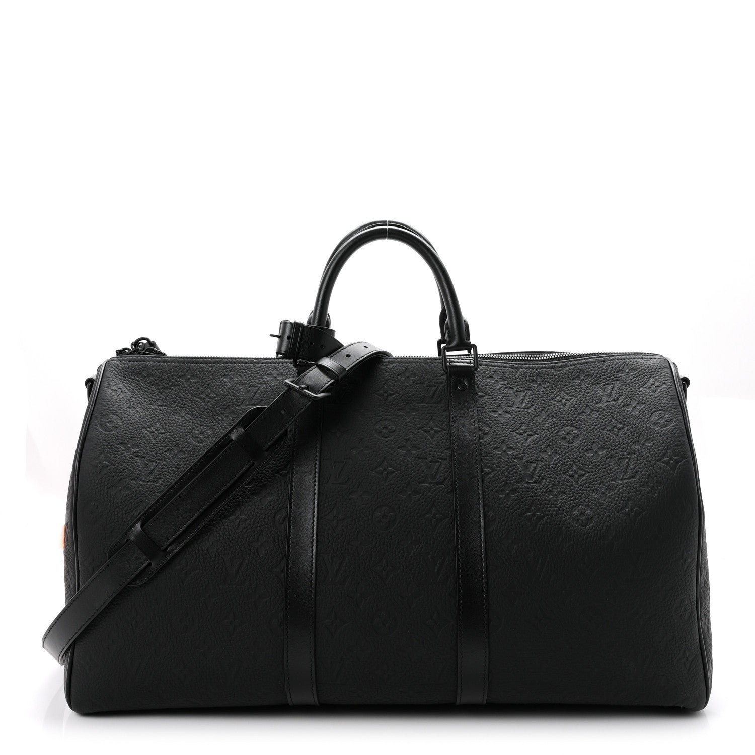 Louis Vuitton Taurillon Monogram Keepall Bandouliere 50 Black