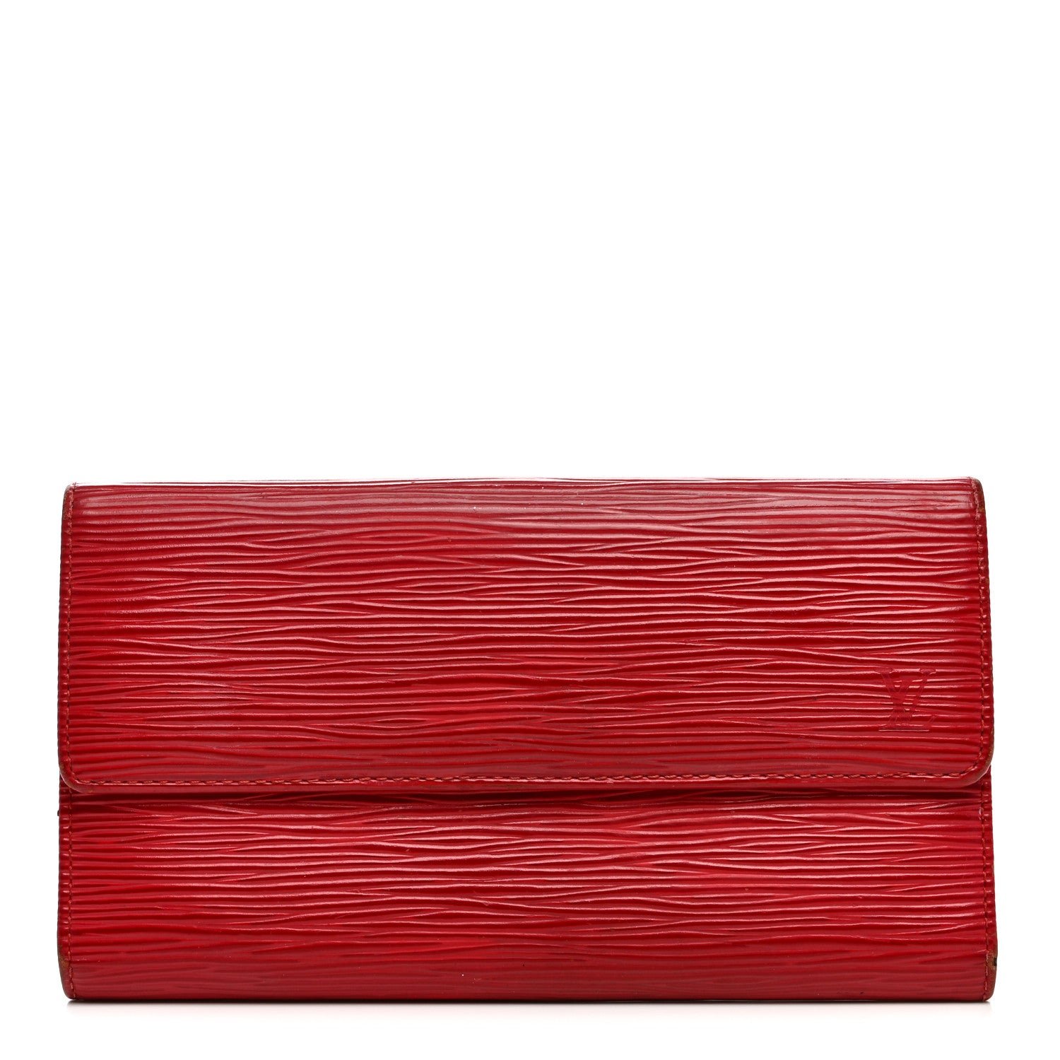 Louis Vuitton Epi Porte Tresor International Wallet Castillan Red