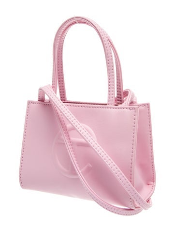 Telfar Vegan Leather Bubblegum Shopping Bag Small