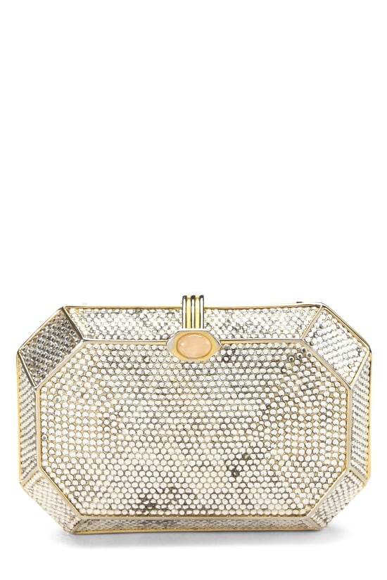 Judith Leiber Silver Crystal Minaudière