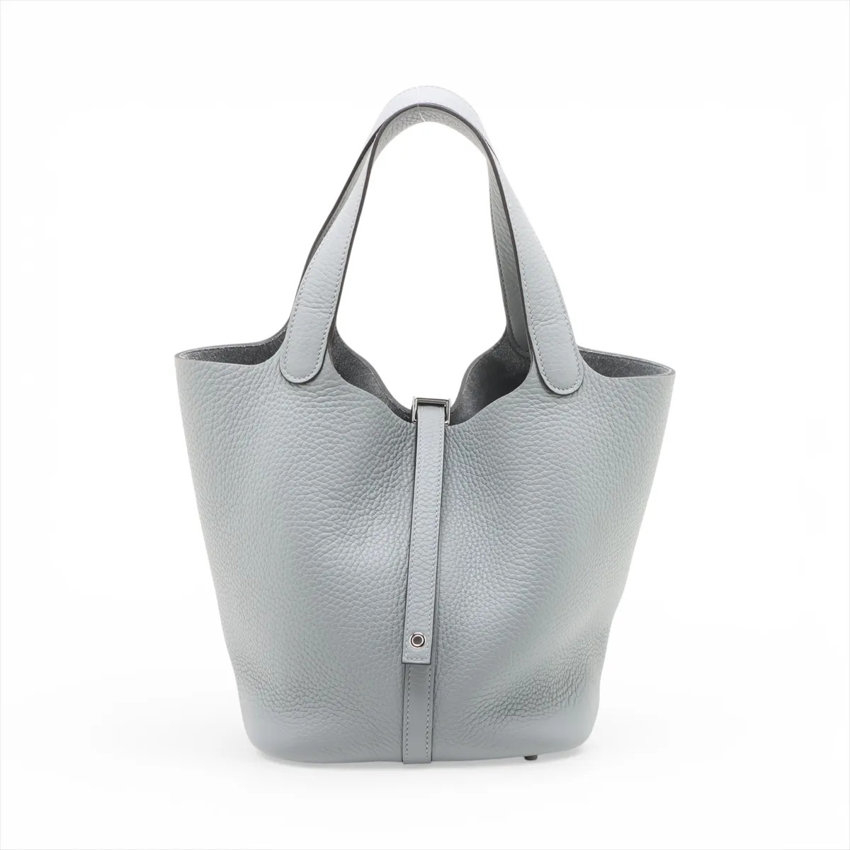 Hermès Picotin Lock 22 MM Taurillon Clemence glypantane Silver Metal Fittings G: