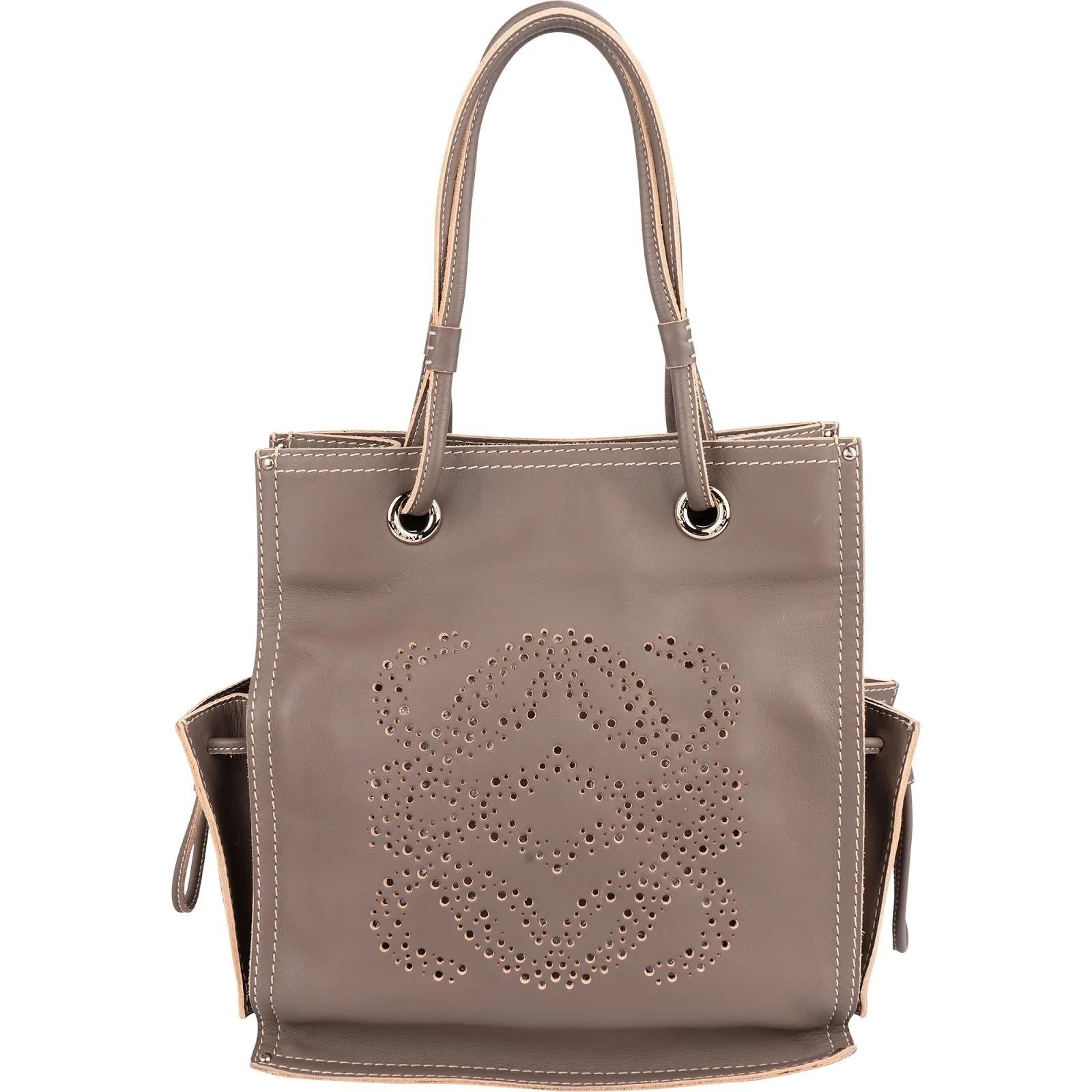 Anagram leather tote