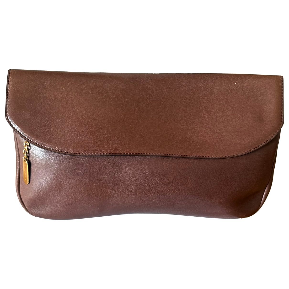 Leather clutch bag
