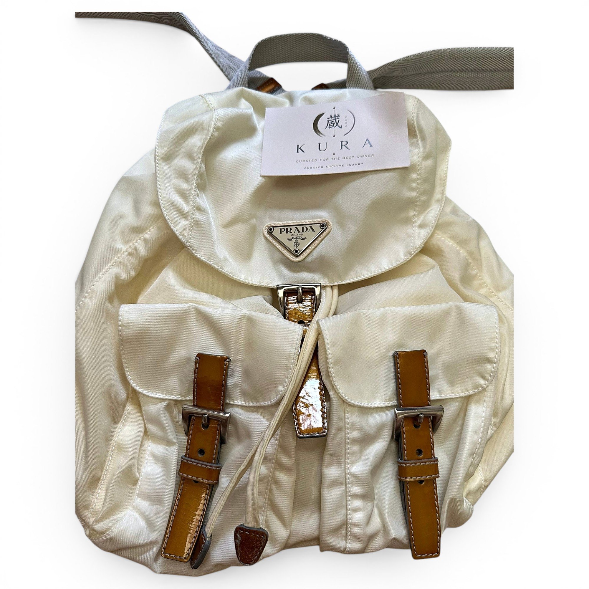 Leather backpack