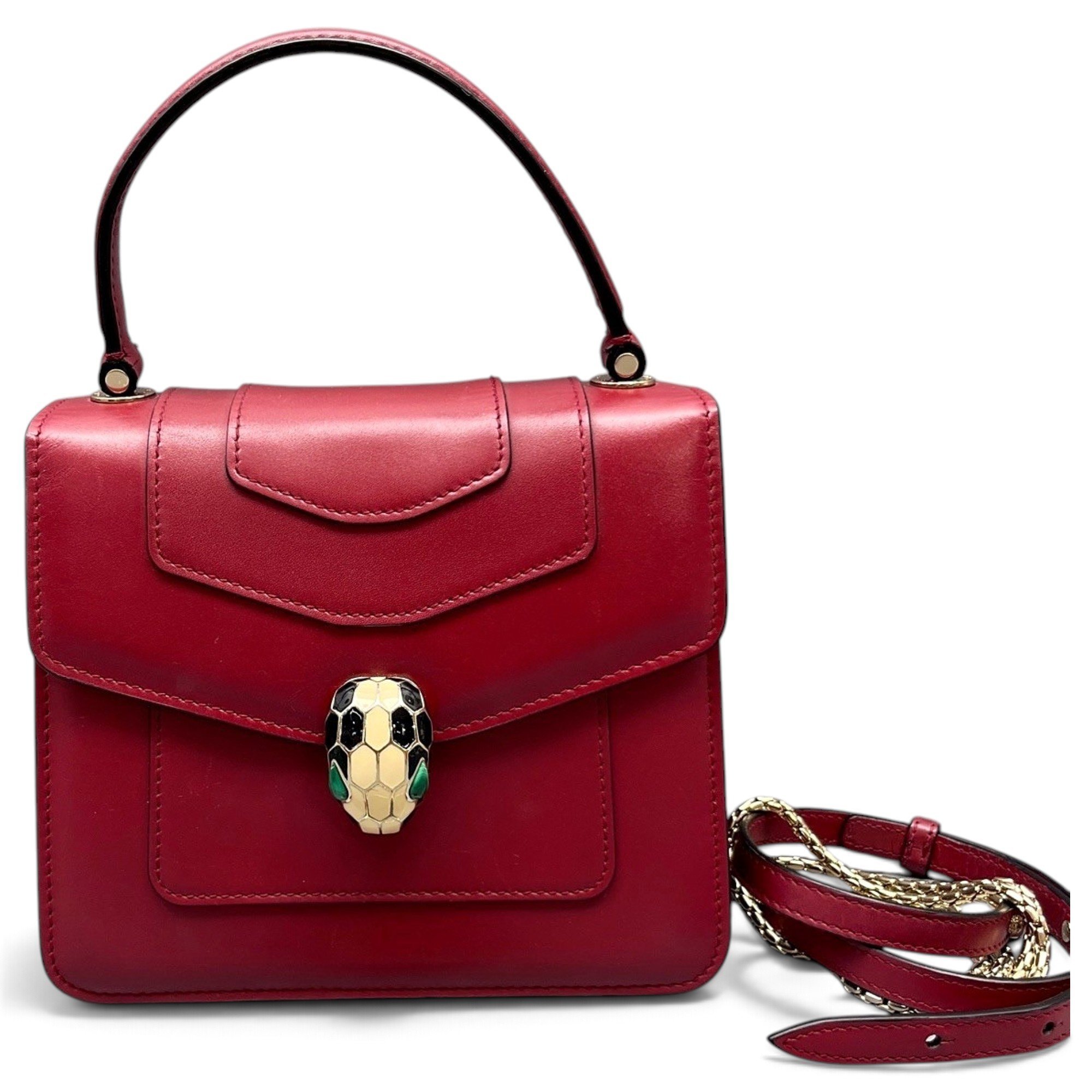 Serpenti leather handbag