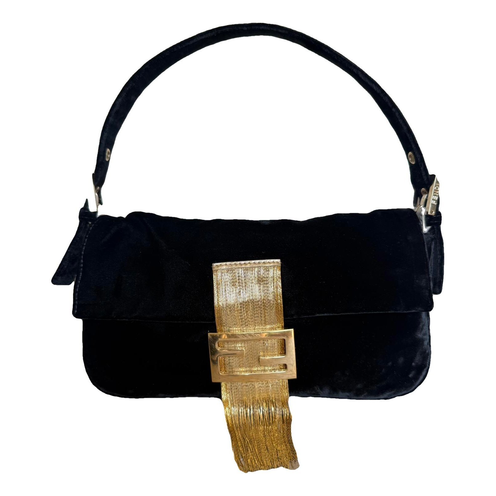 Baguette velvet handbag