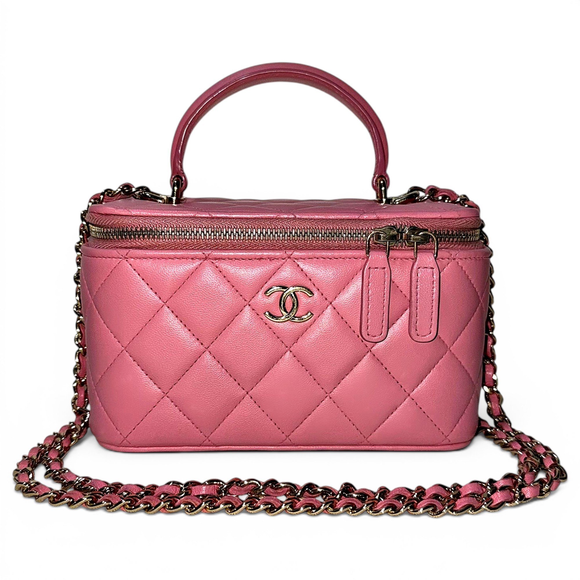 Vanity leather handbag