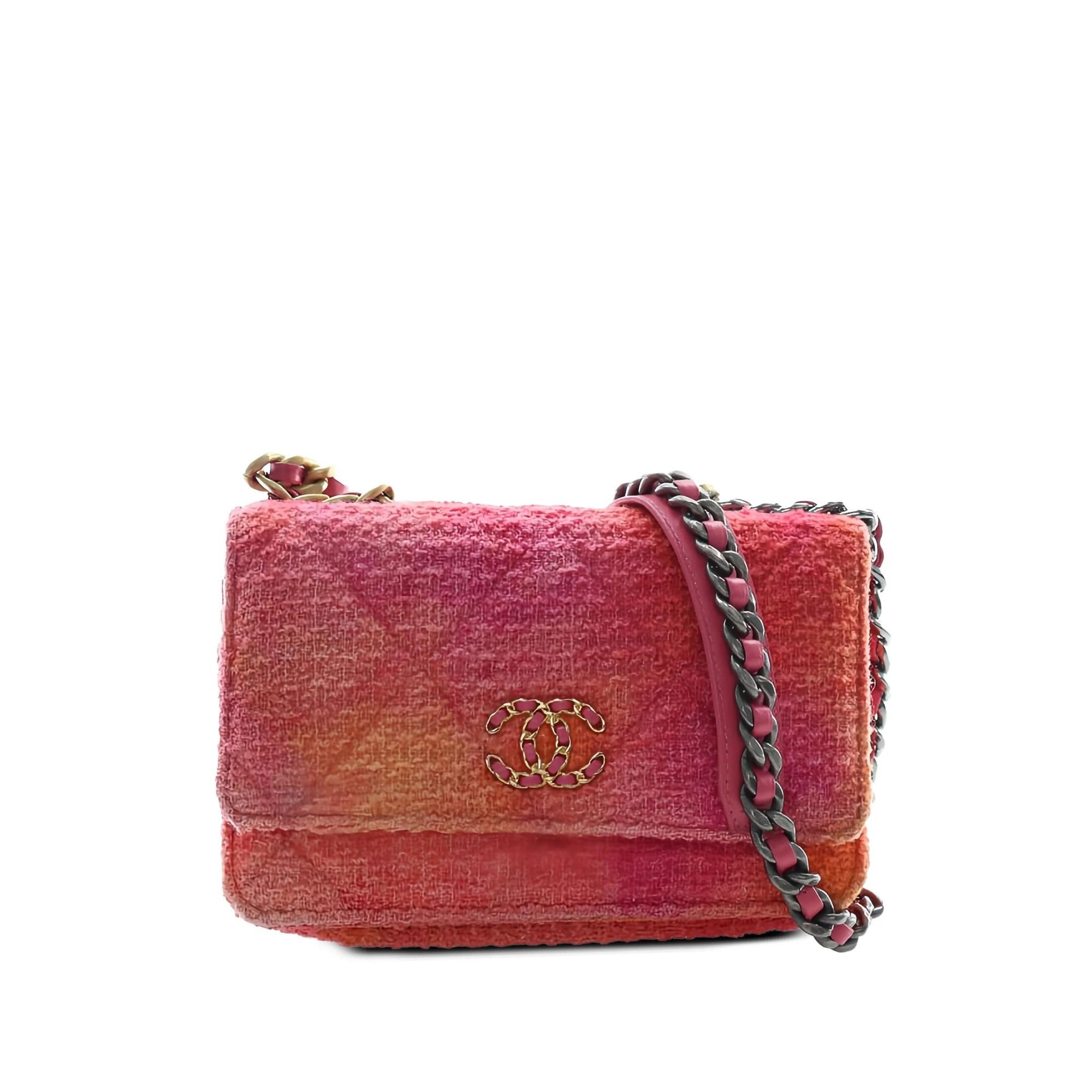 Wallet On Chain leather handbag