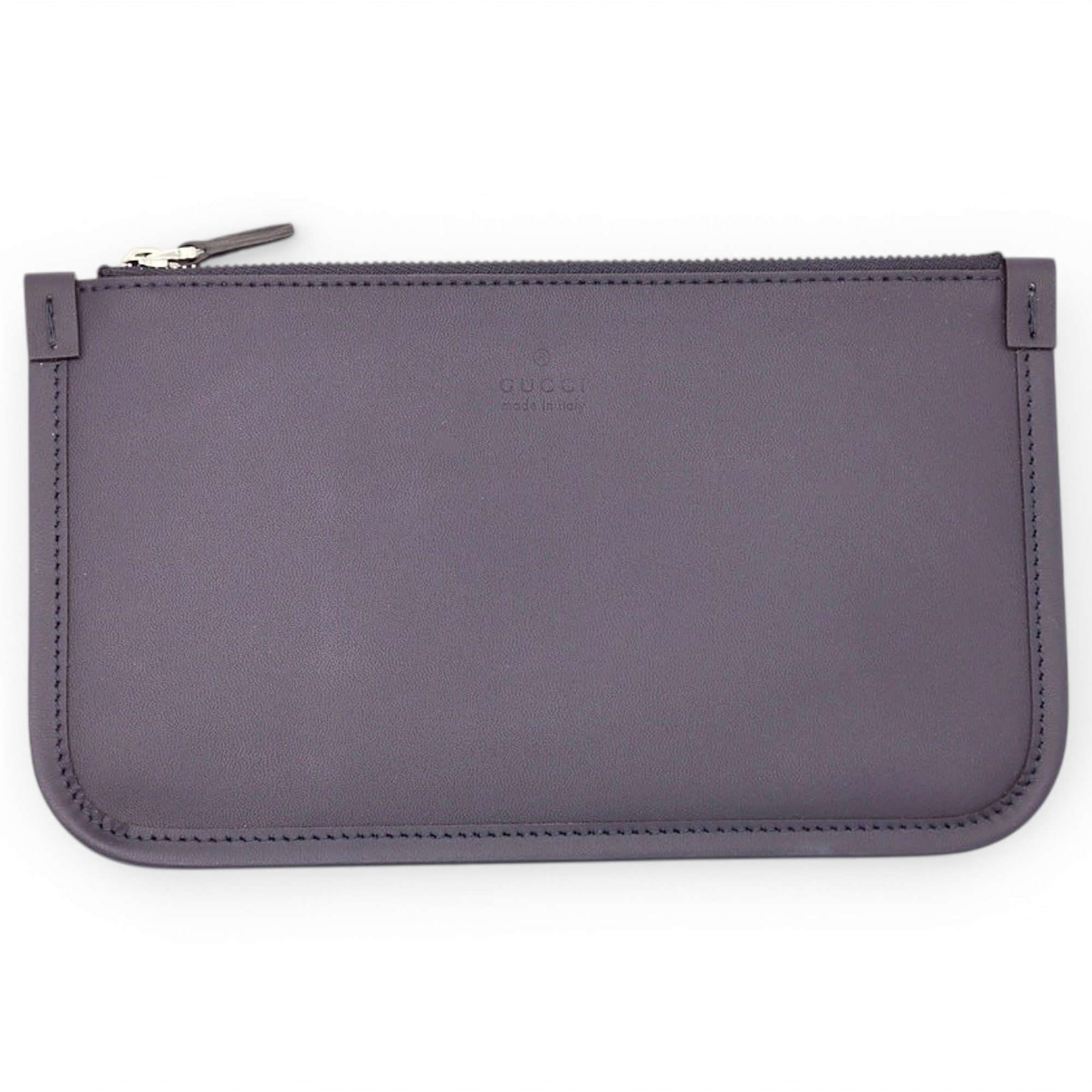 Leather clutch bag