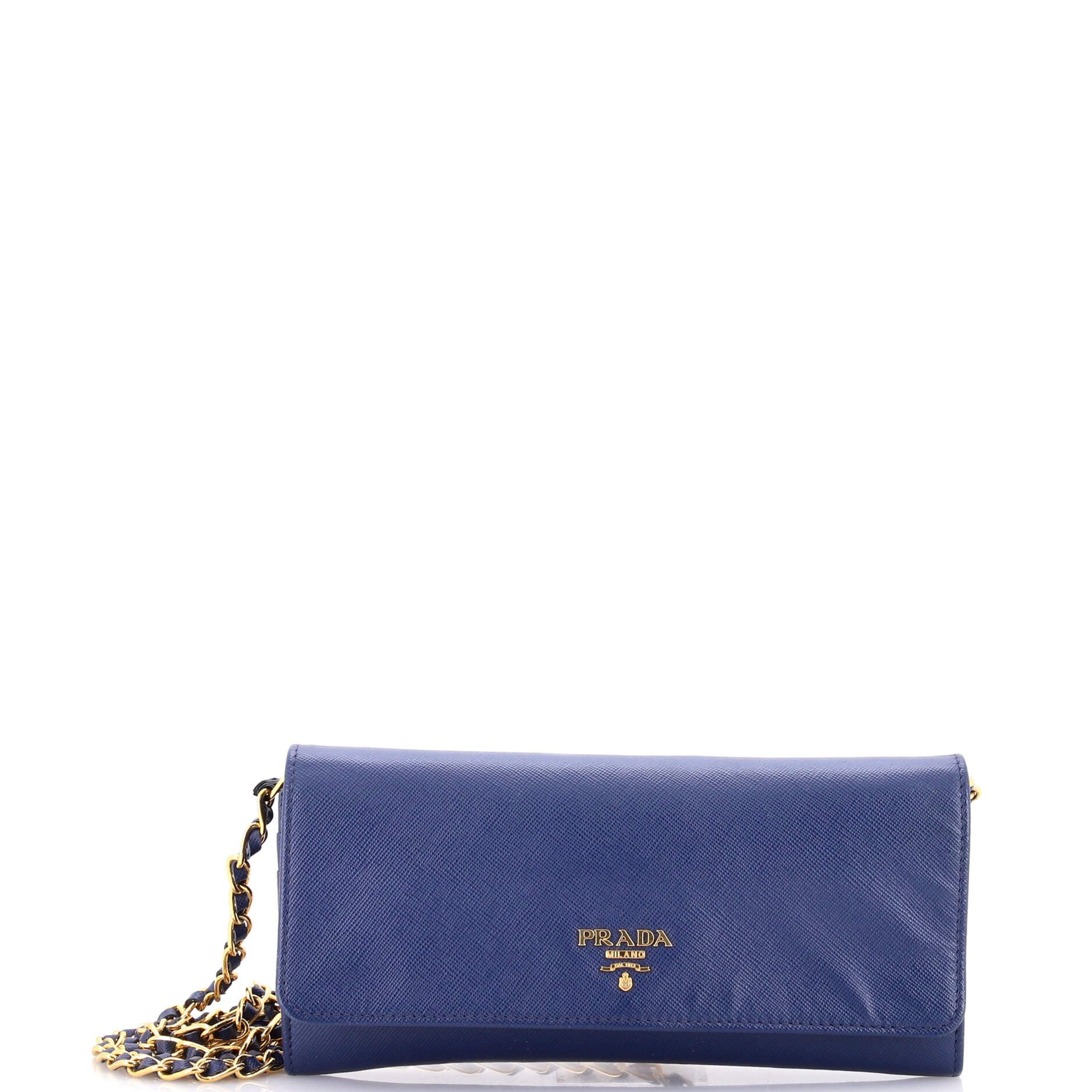 Wallet on Chain Saffiano Leather