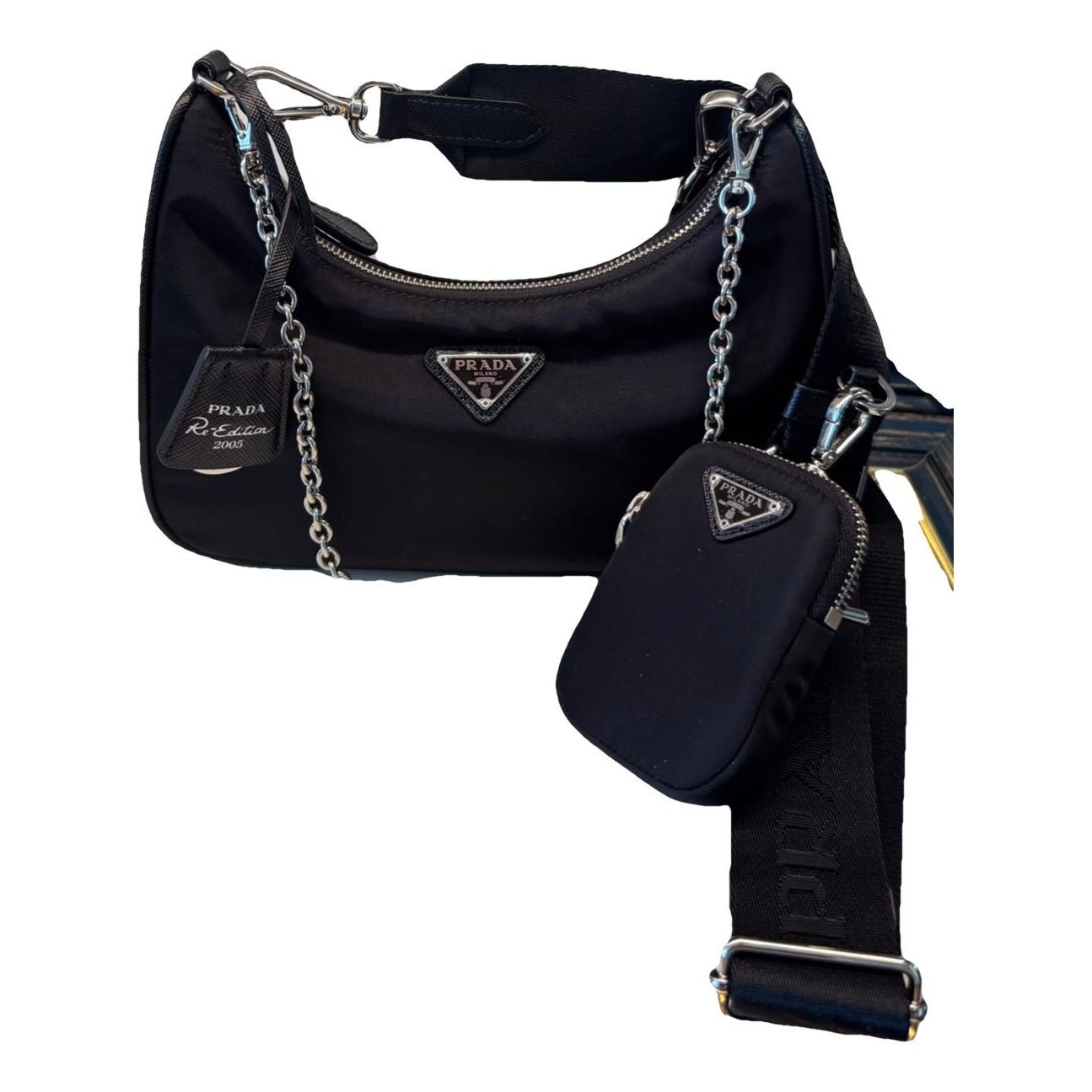 Re-edition cloth crossbody bag