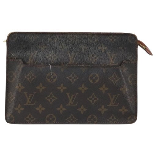 Leather clutch bag