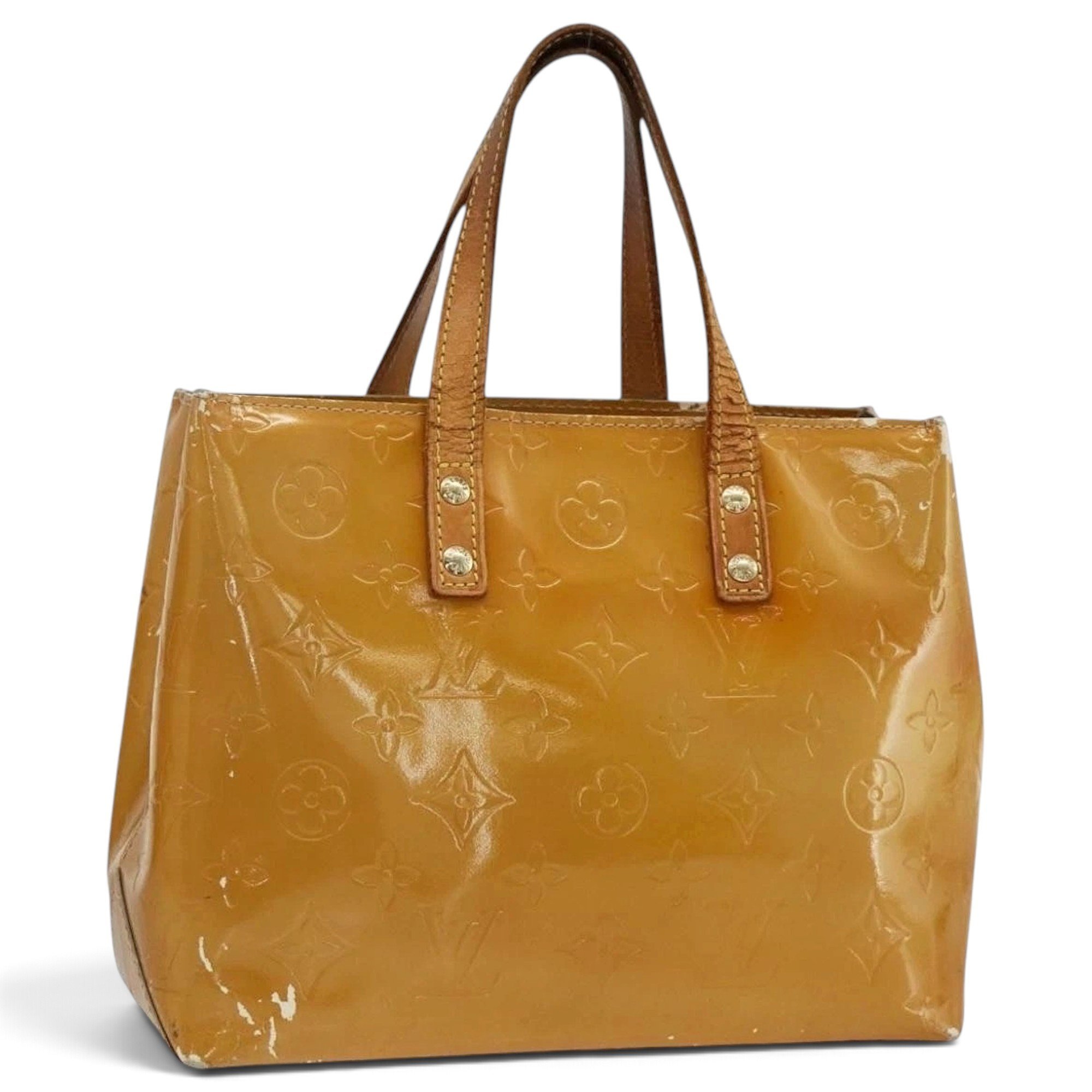 Patent leather handbag