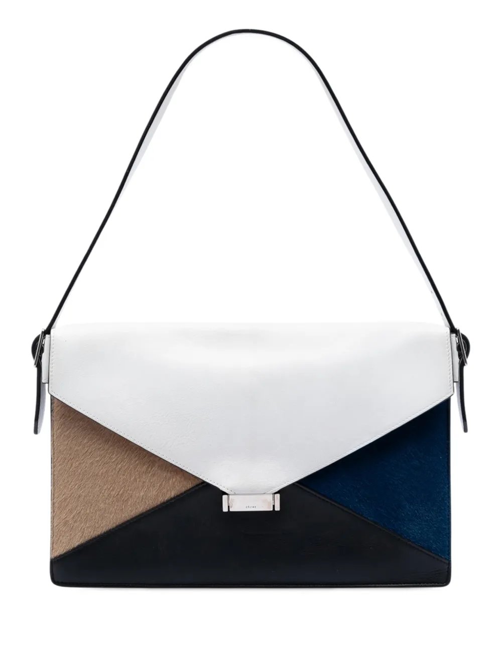 2012 Multicolor Leather and Pony Hair Diamond shoulder bag