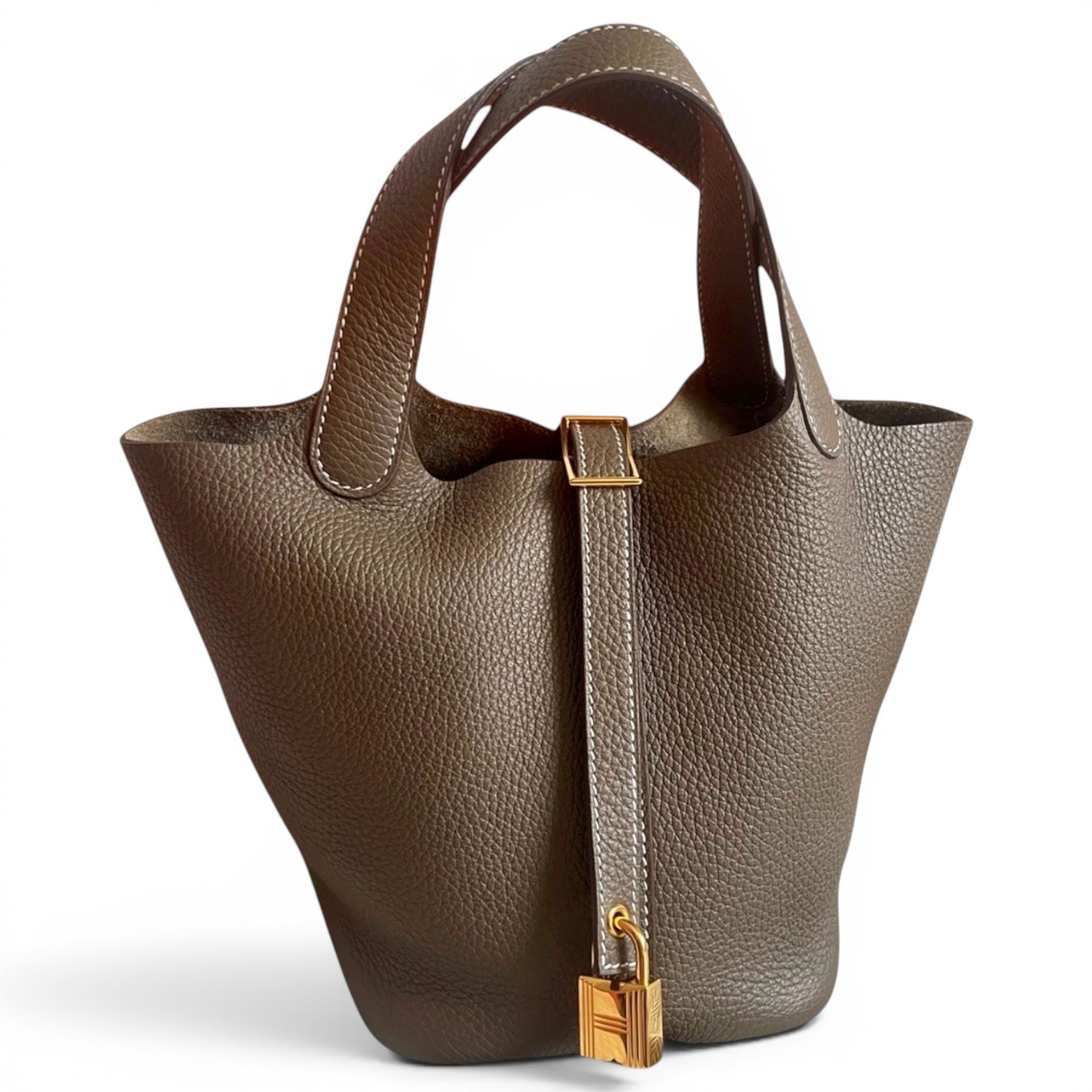 Picotin leather tote