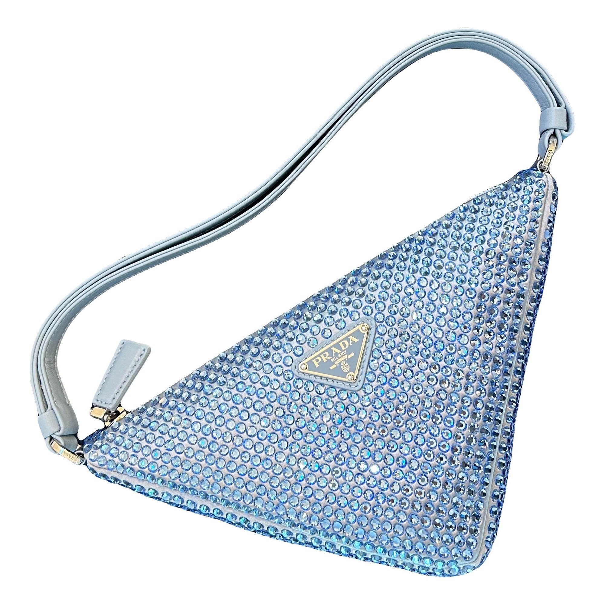 Triangle silk handbag