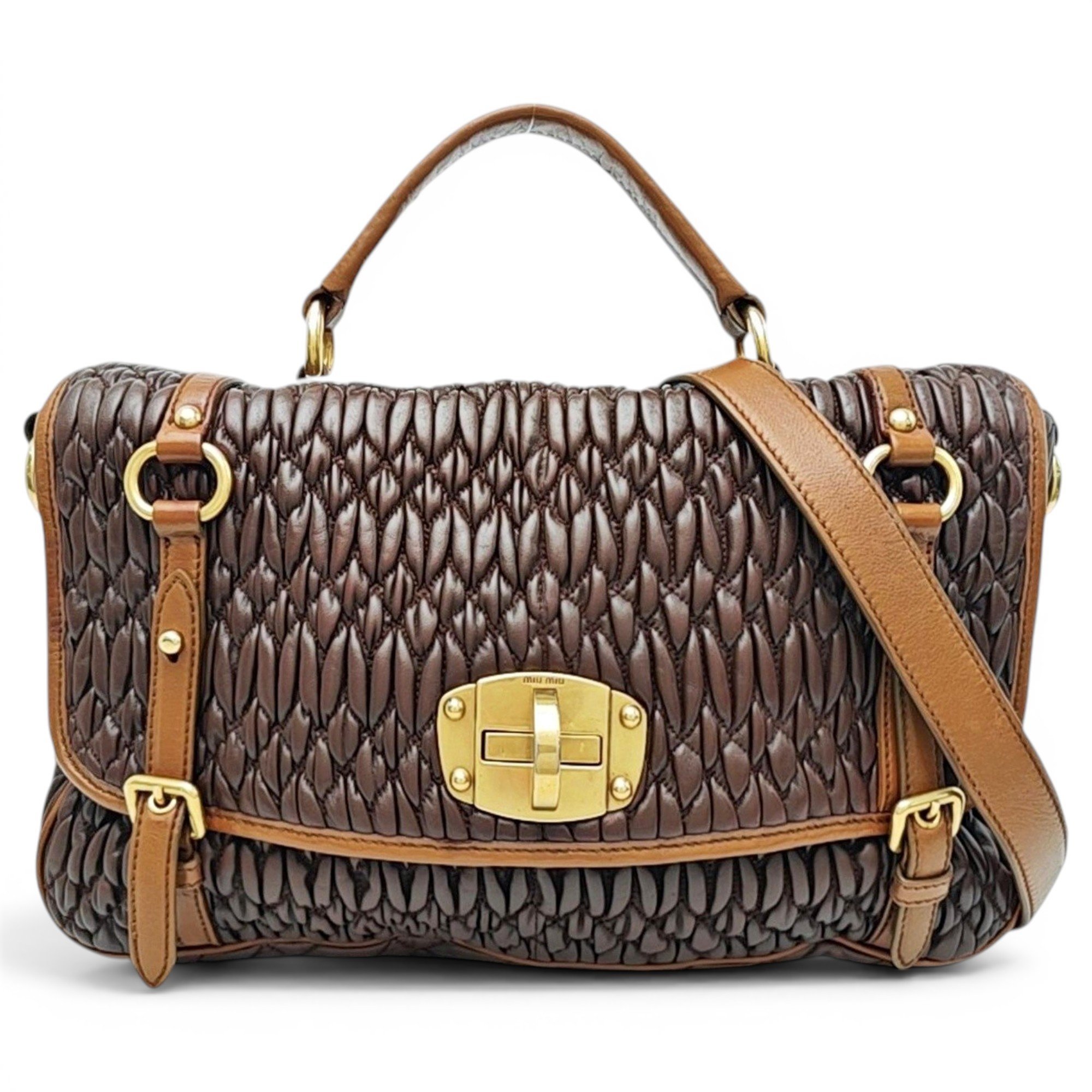 Miu Miu Miu Crystal leather handbag